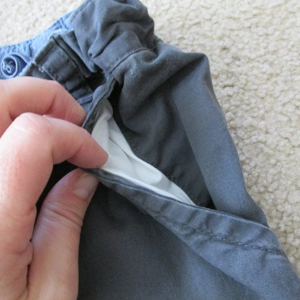 Cat & Jack Chino Shorts Youth Boys Size 16 Gray Elastic Adjustable Casual Bottom